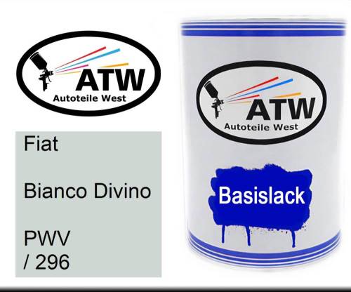 Fiat, Bianco Divino, PWV / 296: 500ml Lackdose, von ATW Autoteile West.